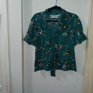 Floral Green Women's Top